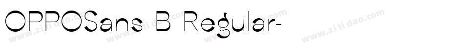 OPPOSans B Regular字体转换